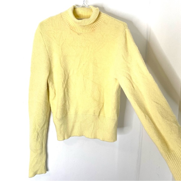 Zara Yellow Plush Knit Rib Neck Sweater - Picture 2 of 6